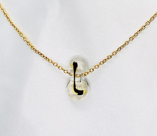 Handgemaakt glasjuweel Lucent Zwarte Accenten